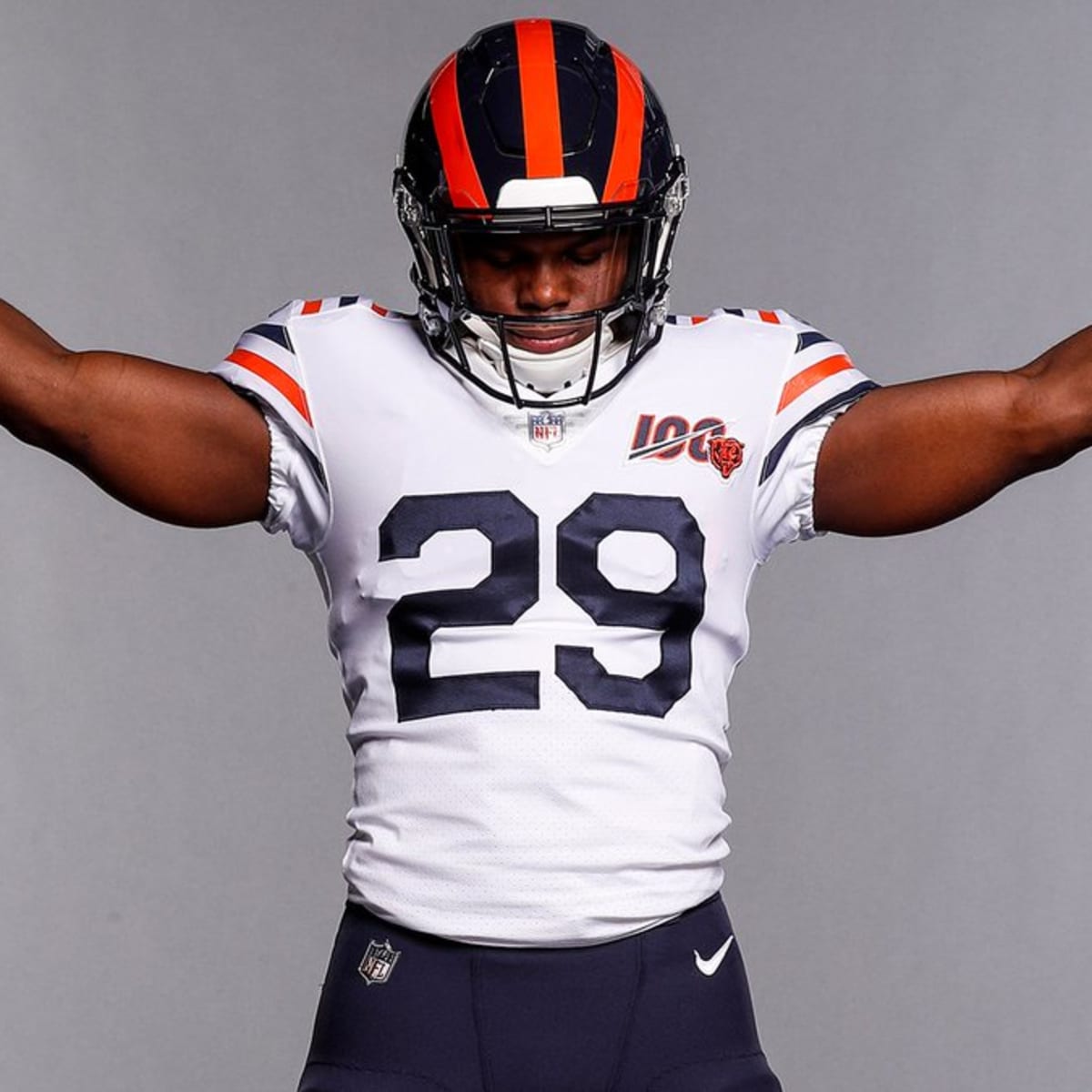 White/Navy/Orange Throwback Jersey