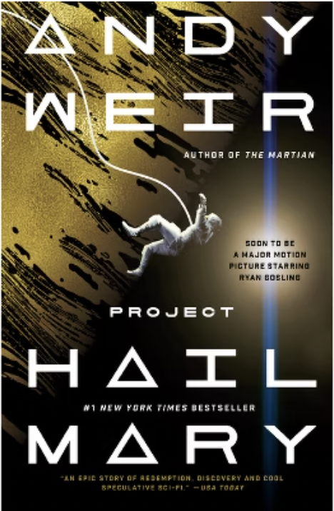 Book cover for Project Hail Mary, by Andy Weir